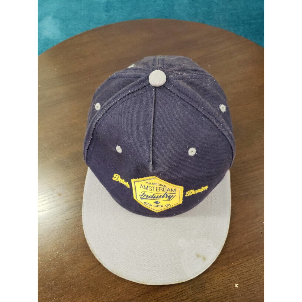 The Original Amsterdam Dutch Denim Mens Hat Cap Blue Snapback Adjustable